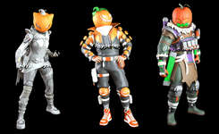 【APEX】ハロウィンスキン　かぼちゃヘッド　レイス、コースティック、ミラージュのサムネイル画像